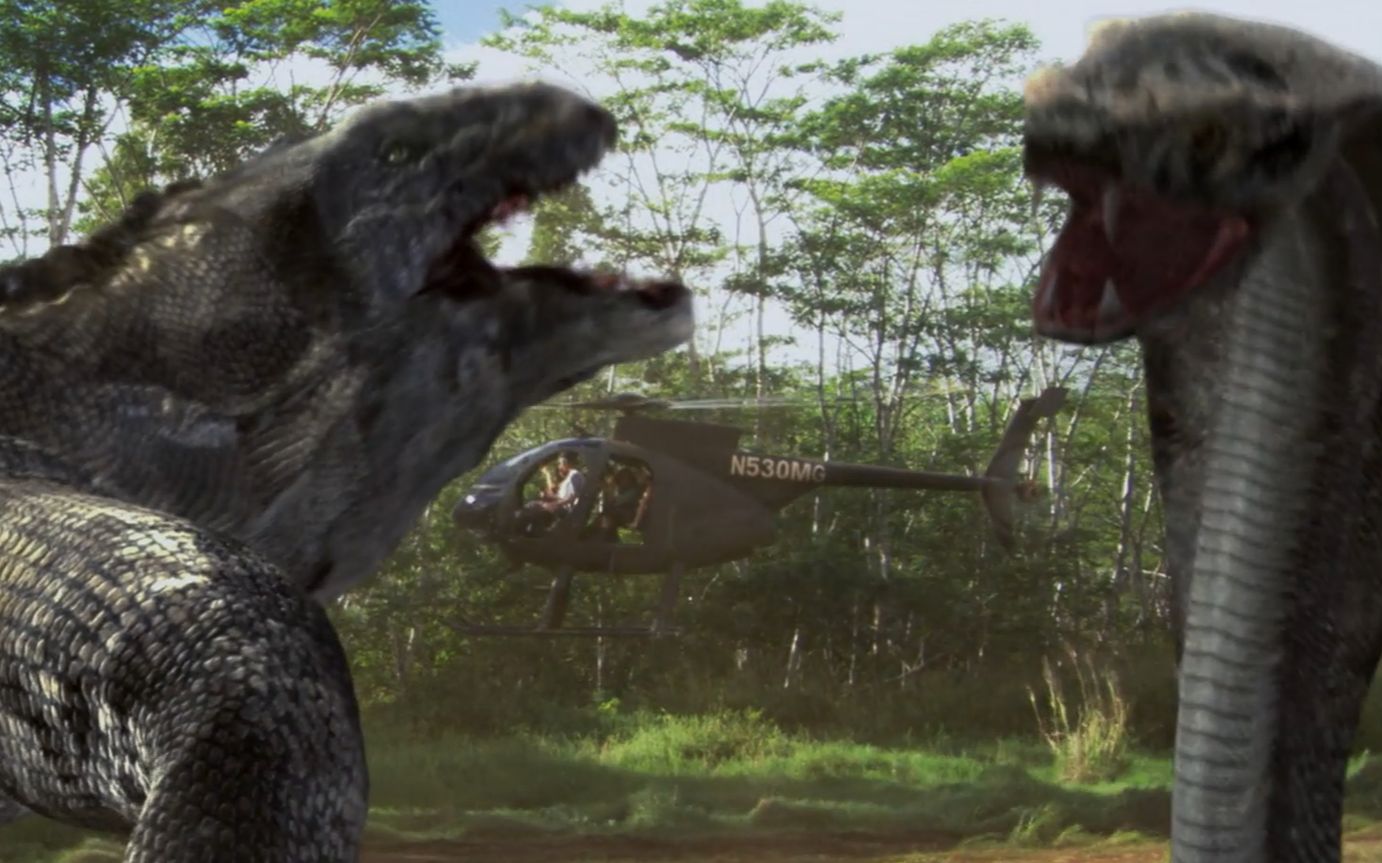 《科摩多龙vs金刚巨蟒》50米巨蟒大战巨型蜥蜴
