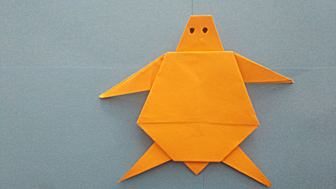 儿童手工折纸教程:可爱的小乌龟折纸,简单易学