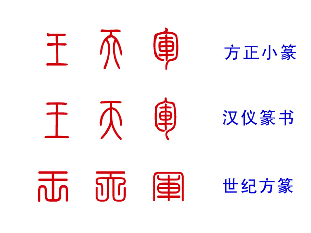 王天军的小篆字体怎么写