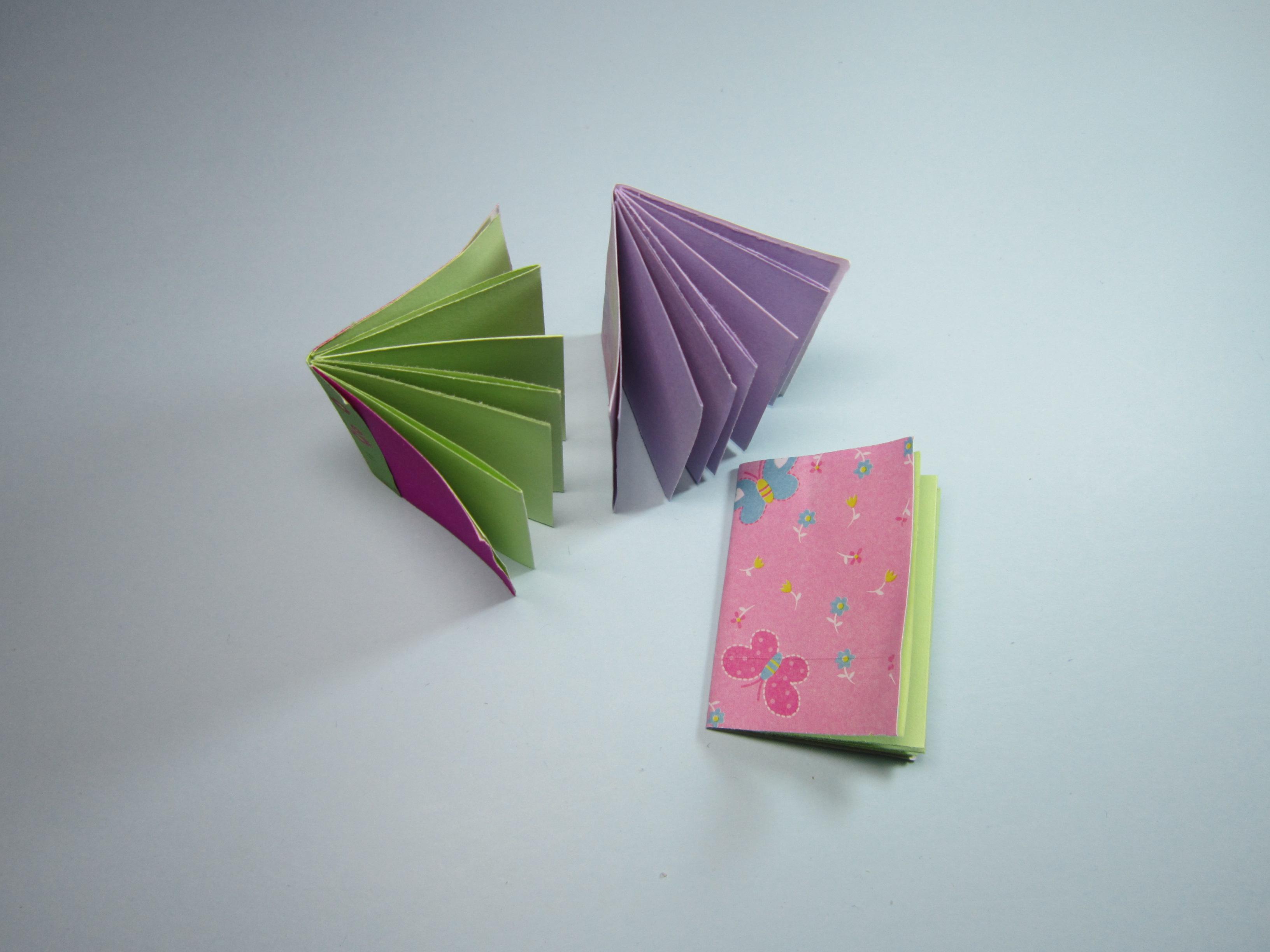 儿童手工折纸迷你小书本,简单又漂亮作业本的折法