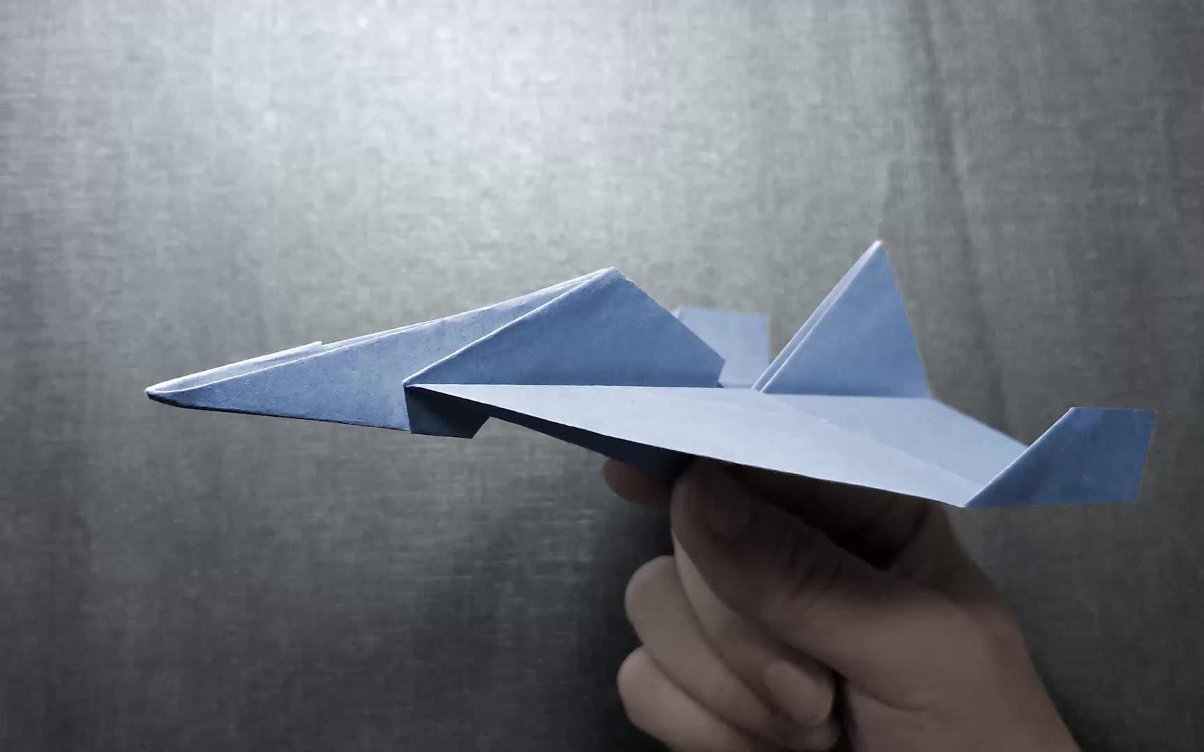 【折纸-教程】用正方形纸折个纸飞机,能飞,包会