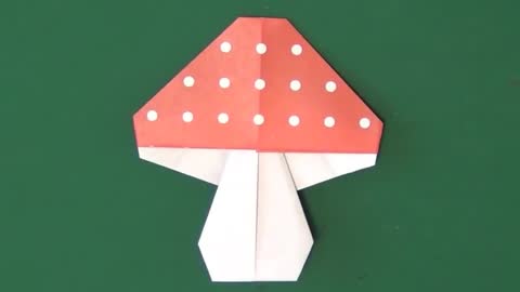 可爱的小蘑菇手工折纸