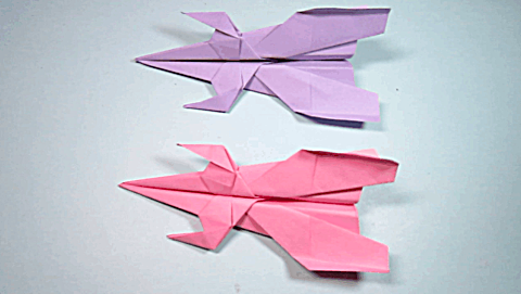 一张纸学会战斗机的折法, 方法比较简单, 手工折纸飞机