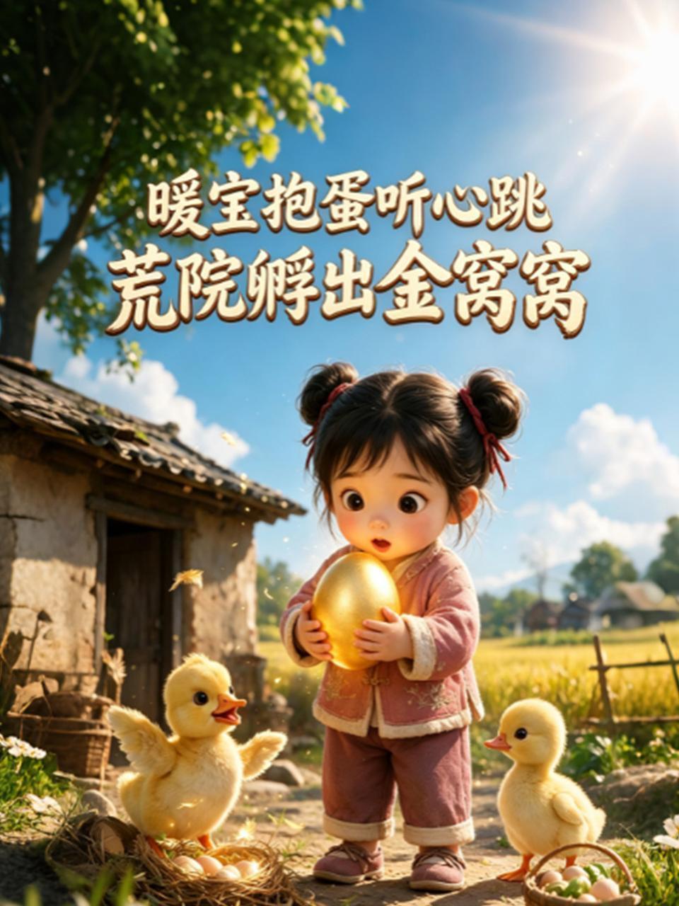 暖宝抱蛋听心跳，荒院孵出金窝窝