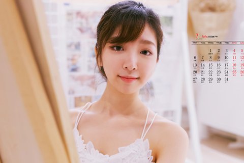 2020年7月成熟美女性感写真日历壁纸