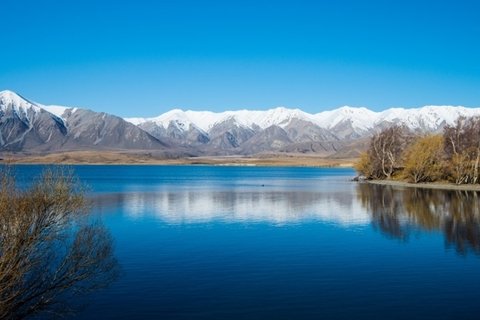 新西兰白鹭湖风景壁纸