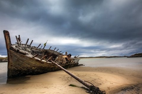 大海残骸另类风景壁纸