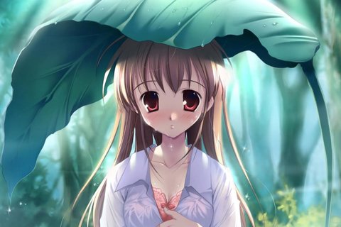 唯美雨中少女电脑壁纸