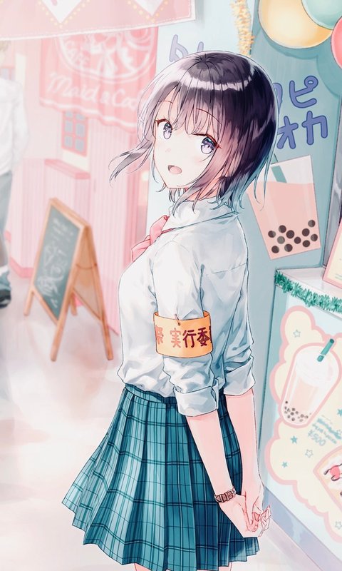 二次元清纯动漫美少女插画图片