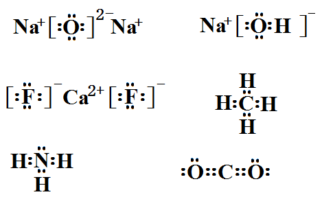 na2o naoh caf2 ch4 nh3 co2电子式