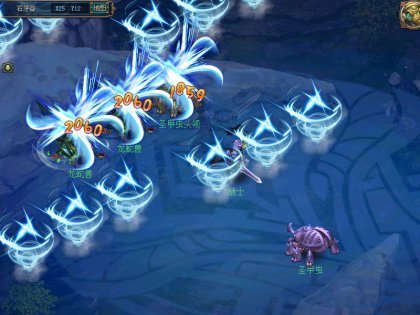 战士-旋风斩 战士潇洒地挥舞着武器,敌人就这样被旋风带走.