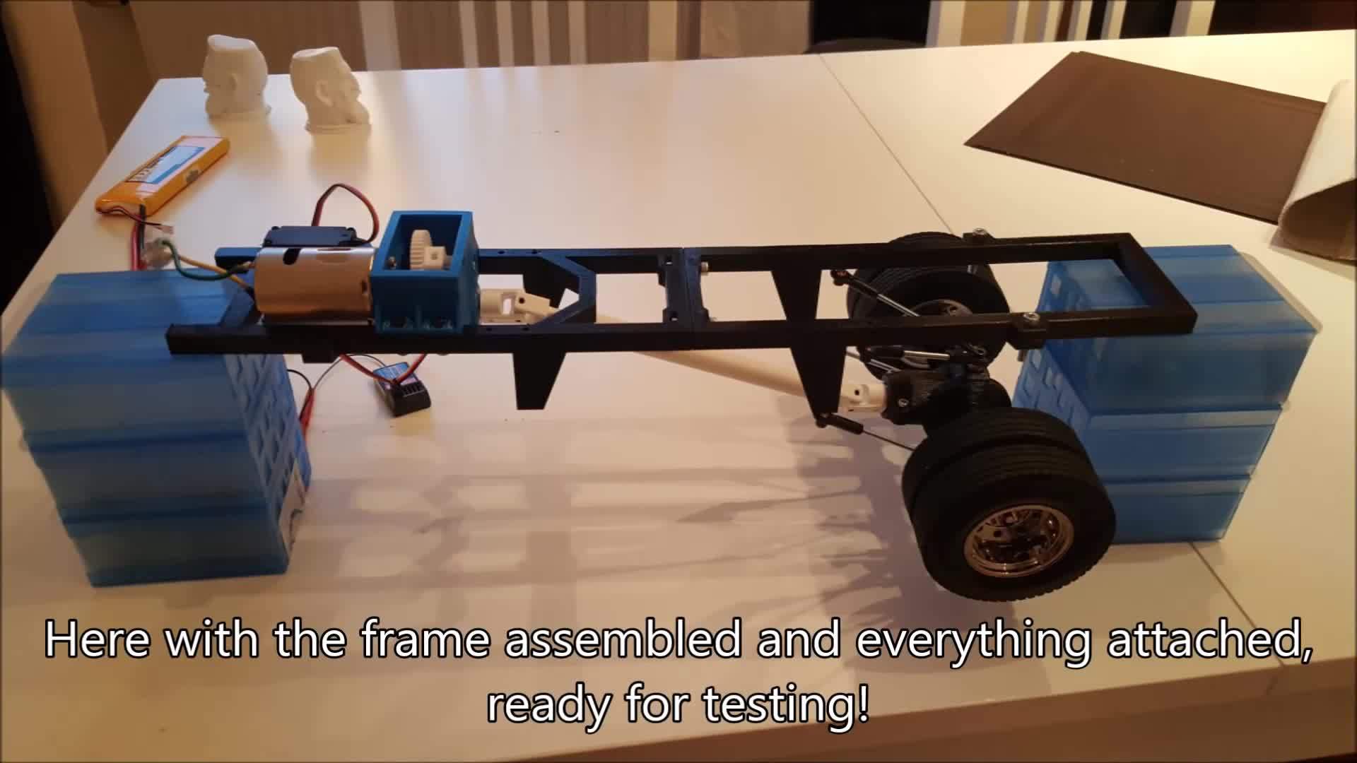 3d打印一套卡车的传动系统,万向节 减速器都看的清清楚楚