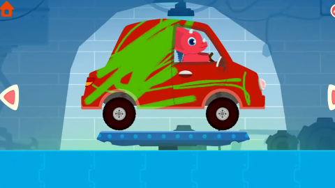 小恐龙开车过河 恐龙汽车总动员