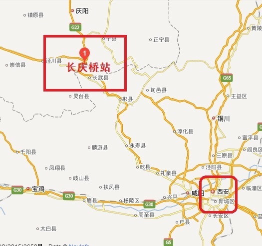 西安长庆桥火车站地理位置
