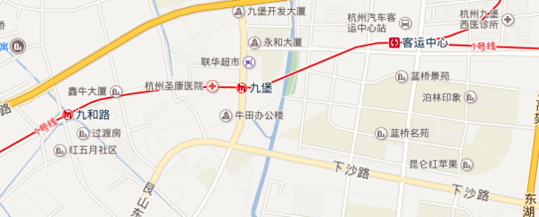 杭州地铁九堡站下一站是哪里