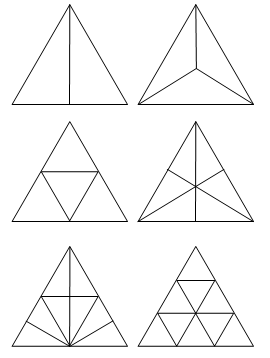 任意画一个等边三角形,你能把它分成2个全等三角形吗?
