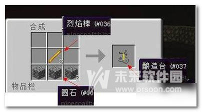 制作药水需要酿造台,也叫工作台.