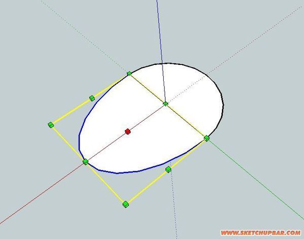 Sketchup 怎么画椭圆?