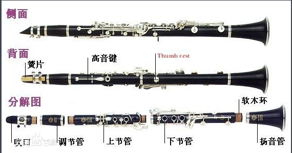 单簧管是木管乐器的一种,通常用非洲黑木制造,由木料,硬橡胶或金属制