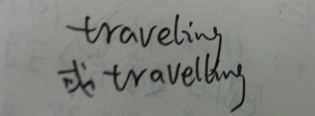 travel现在分词