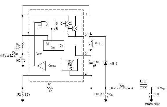 34063 反压扩流 应该怎么接电路? 手头有tip31c