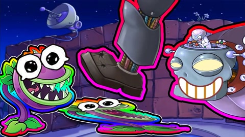 疯狂植物大战僵尸修改版  僵尸博士真是个小机灵鬼 大脚丫踩得真准