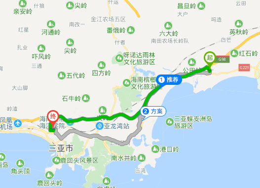 海南陵水英州镇到三亚火车站怎么走?