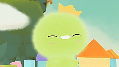 小鸡彩虹 英文版 第四季 第2 集小绿吃饭 kiwi eating