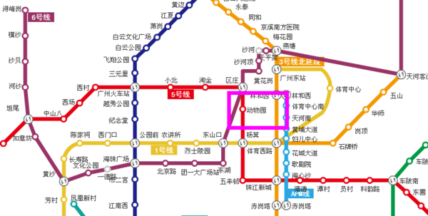 广州地铁线路5号线的动物园，我在伍仙桥，伍仙桥公交能到吗?能到的动物园是5号线这个么