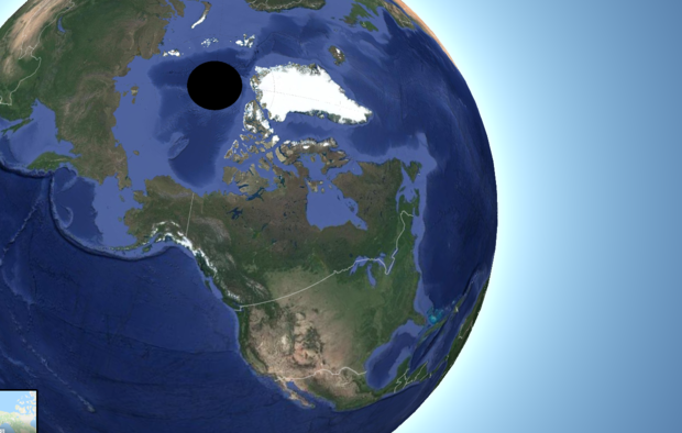 谷歌地图上南极和北极两个黑洞是什么?