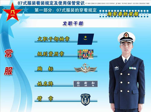 中国海军全部服装介绍图片