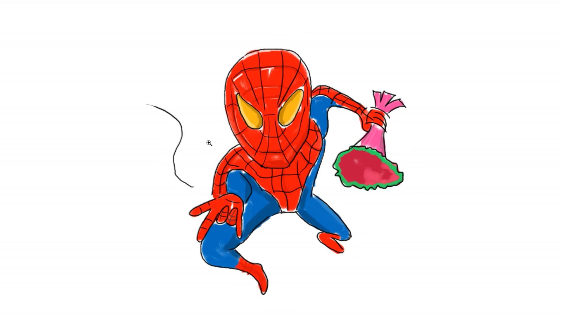 教大家如何画出漫威里的超级英雄 蜘蛛侠卡通漫画