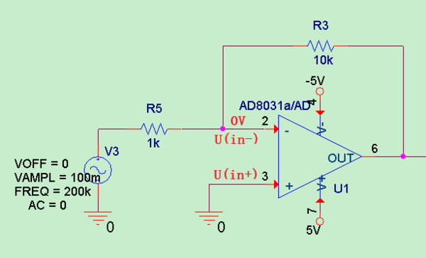 原理图中放大器输入接的电阻和放大器自身输入阻抗什么关系
