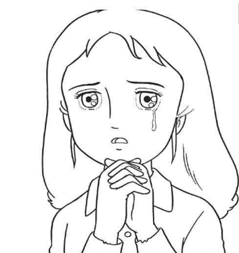 简单的伤心的小女孩怎么画