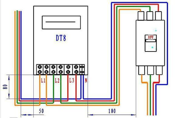 三相电度表进出线的方法是怎样安装?