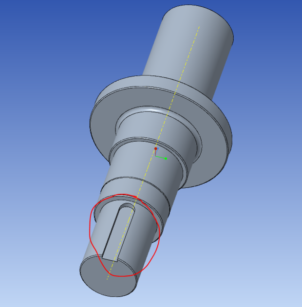 creo如何在轴承上边阵列键槽?