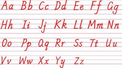 24个字母的英语本上大小写怎么写