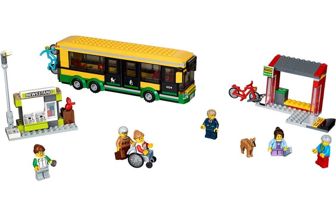 乐高 lego  60154 城市系列 公交车站公交车巴士 2017速拼评测