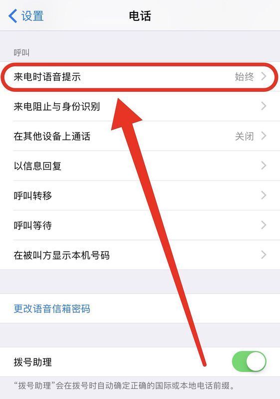 苹果手机中设置来电报名字的功能在哪里?