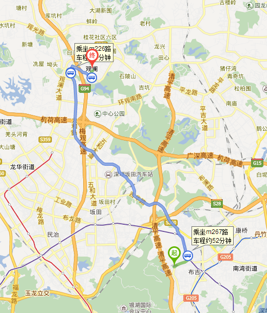 深圳文博宫离观澜有多远坐几路车