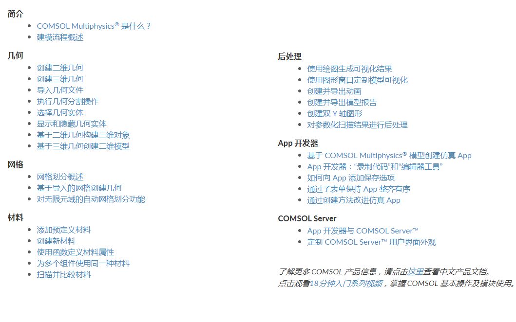 [图]COMSOL® 【官方】入门教程视频 英语中文字幕