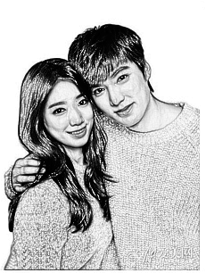 求PS大神帮助 彩色图片怎么变成黑笔素描效果