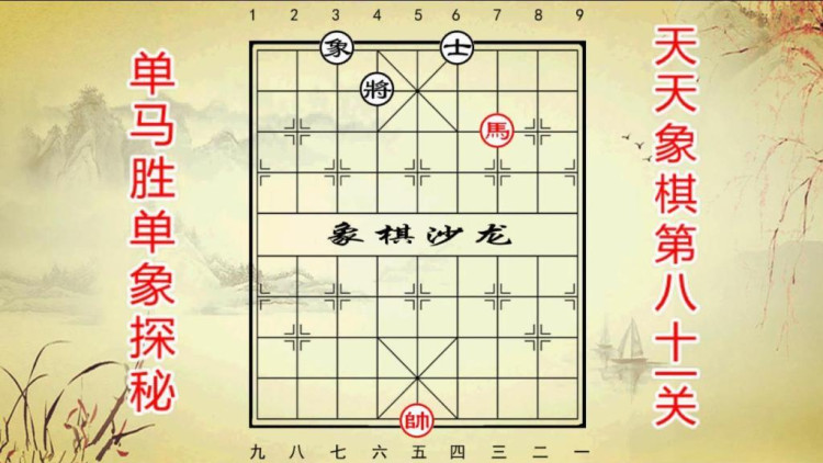单马胜单象原来这么简单,记住两个点就够了!