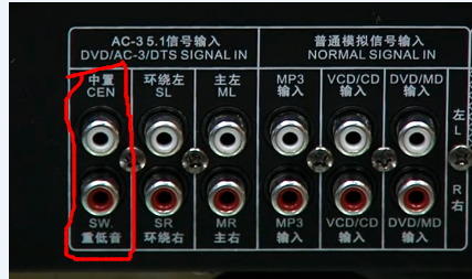 5.1功放音响连接图图片