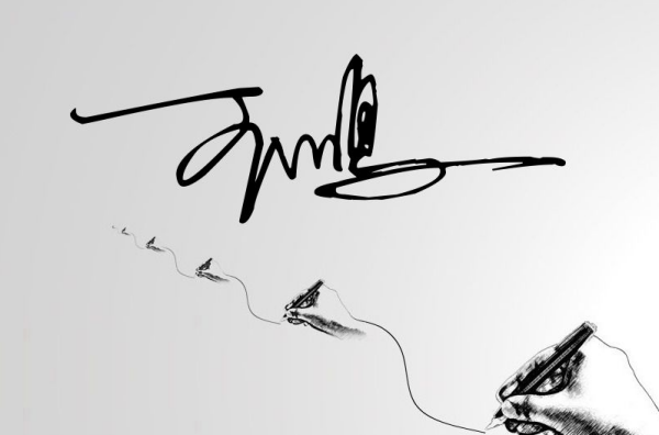 王鹏 和 王红冉 的艺术签名怎么设计