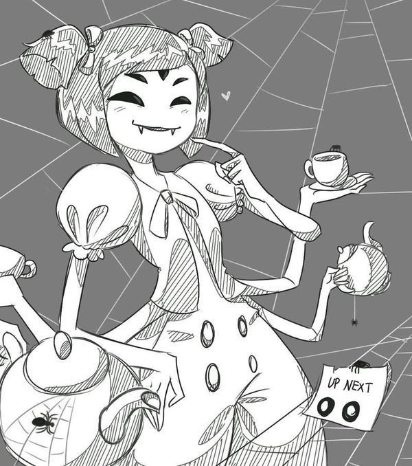 求几张undertale(传说之下)里面蜘蛛妹妹的图(就是那个蜘蛛义卖会那个