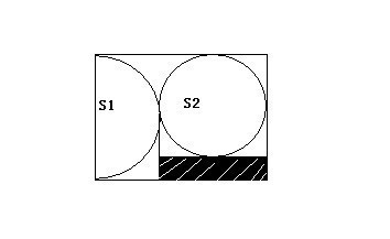 如图所示半圆S1面积是14.13平方厘米,圆