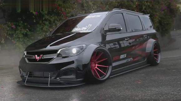 五菱宏光改装方案,爆改暗黑风格,化身黑武士