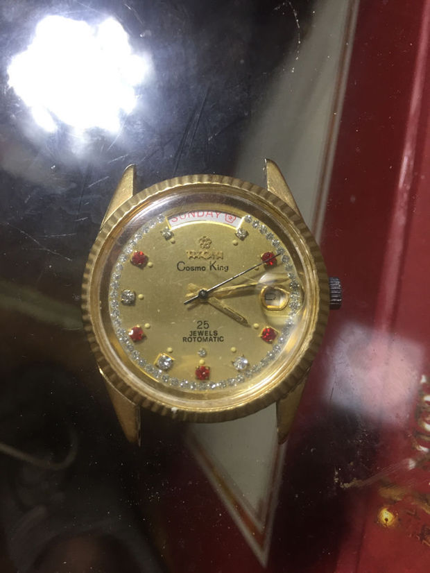 老梅花手表737一360机芯25jewels swiss made.