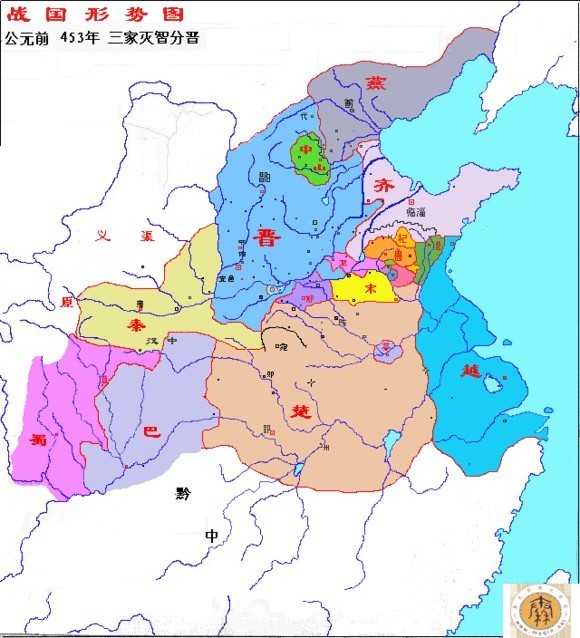 几个不同年份的秦国地图演变
